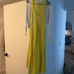 Anthropologie Seeater and Yellow Sleeveless Dress set